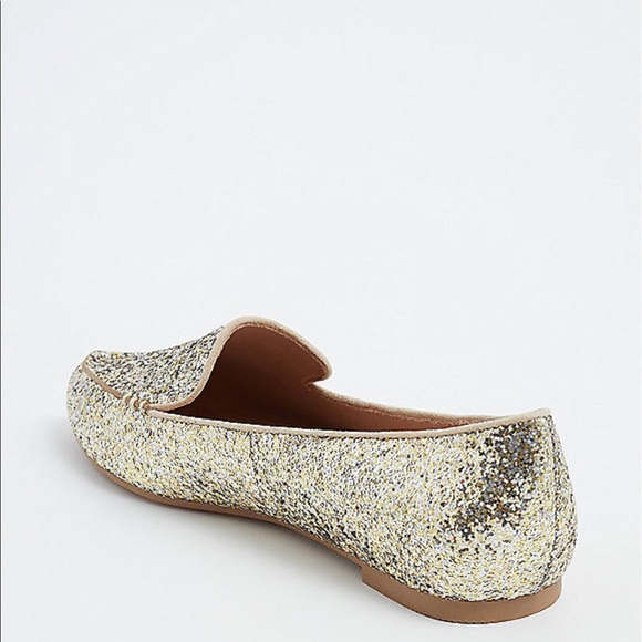 torrid Shoes Nwt Torrid Wide Width Gold Glitter Pointed Loafer